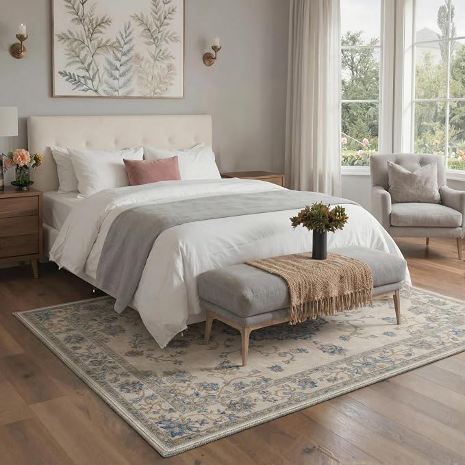 GENIMO 5x7 Area Rugs for Living Room, Machine Washable Non Slip Vintage Rugs - Image 2