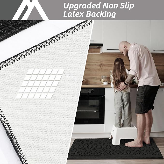 COSY HOMEER-Kitchen-Rugs-Non-Slip-Washable 24"x60" Absorbent Kitchen Runner - Image 4