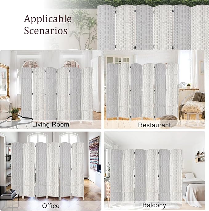 Rose Home Fashion 6 ft Tall Room Divider, Room Dividers and Folding Privacy - Image 7