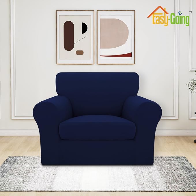 Easy-Going 3 Pieces Stretch Chair Cover Washable Chair Slipcover Set - Image 2