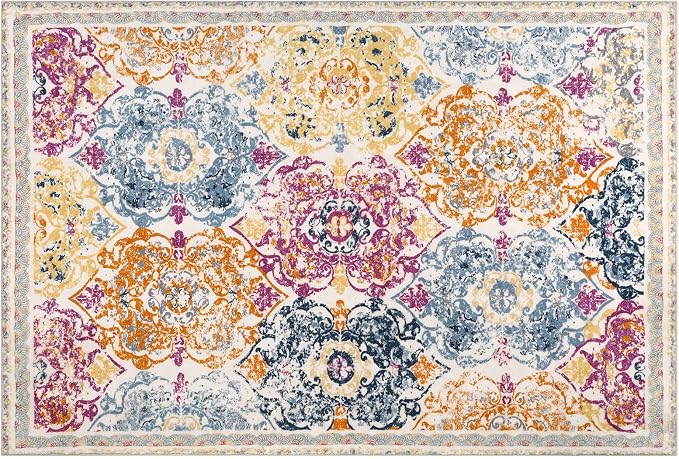 Vaukki Living Room Rug, Vintage Shaggy Soft Laundry Rug, Non Slip Kitchen Area - Image 9