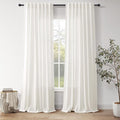 Nanspring Neutral Linen Curtains 120 Inches Long by Nanspring