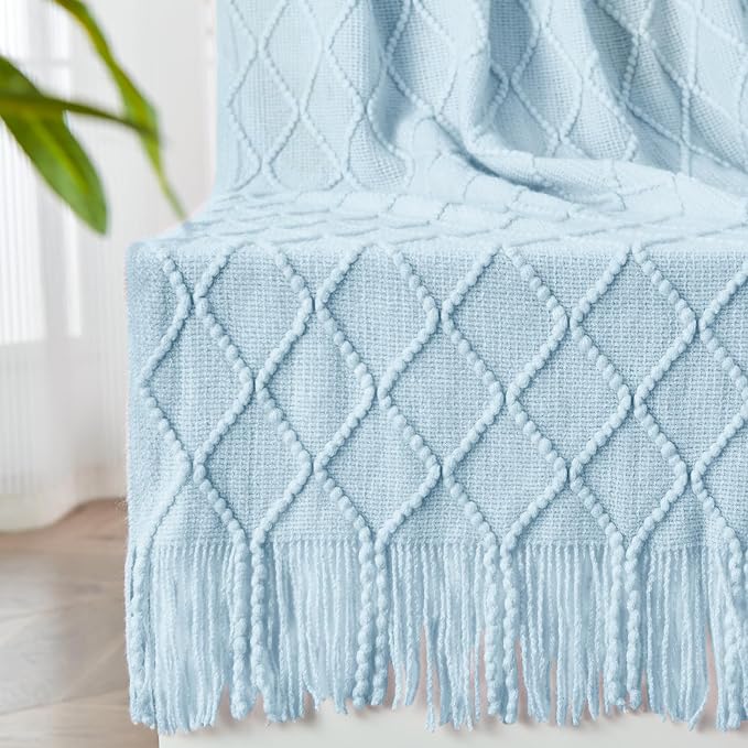 inhand Knitted Throw Blanket for Couch and Bed, Soft Living Room Home Decor by inhand