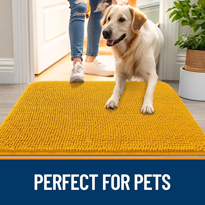 OLANLY Dog Door Mat for Muddy Paws 44x32, Absorbs Moisture and Dirt, Absorbent - Image 6