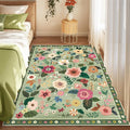 RELEANY Floral Nursery 4x6 Area Rugs Washable Print Boho Cute Carpet Non Slip by RELEANY