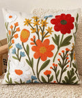 Embroidered Throw Pillow Cover 18x18 Inch by Kokaaee
