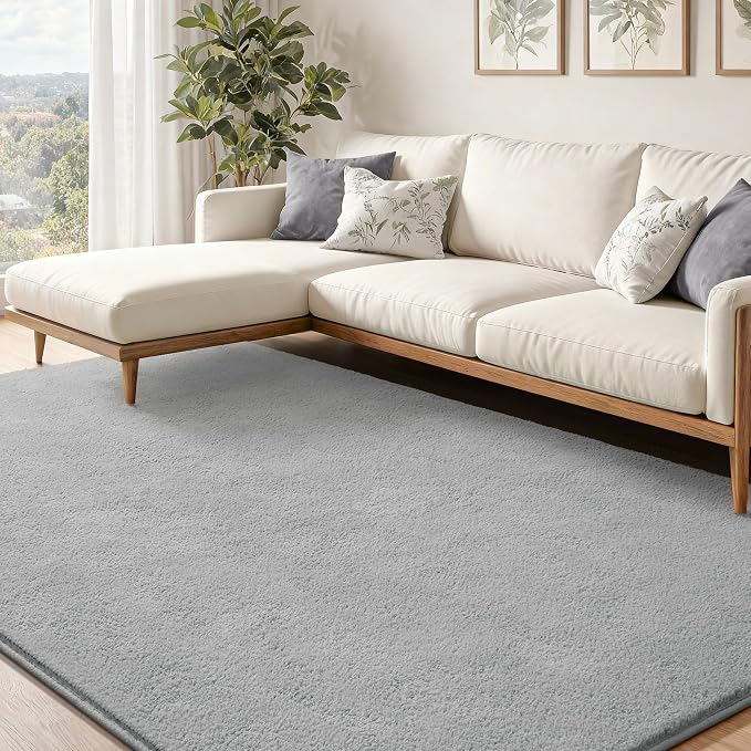 Keeko Area Rugs for Living Room Bedroom 5x8 Grey, Soft Modern Large Rugs Indoor - Image 2