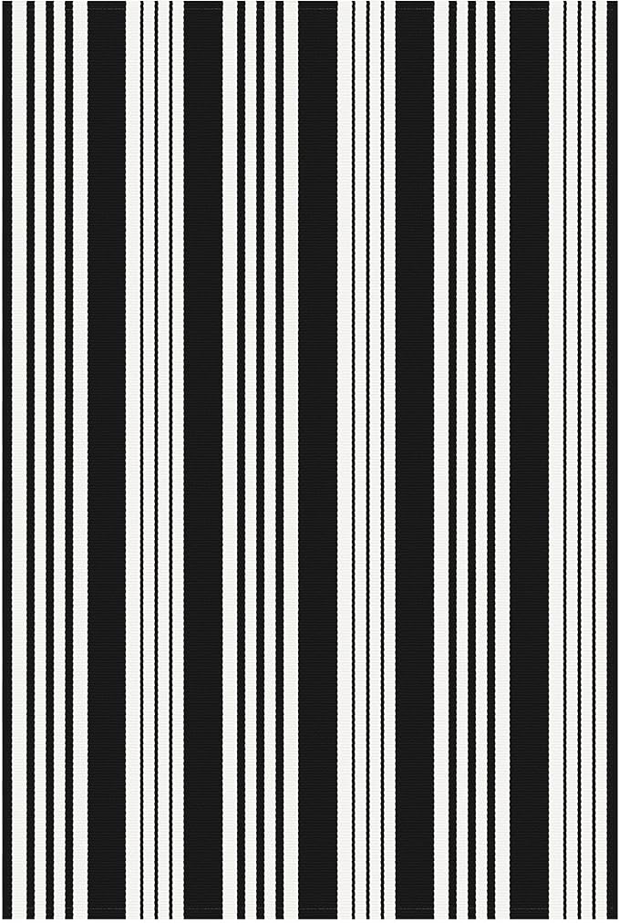 IOHOUZE Black and White Striped Rug 4'x6' Outdoor Rugs, Washable Area Rug - Image 8