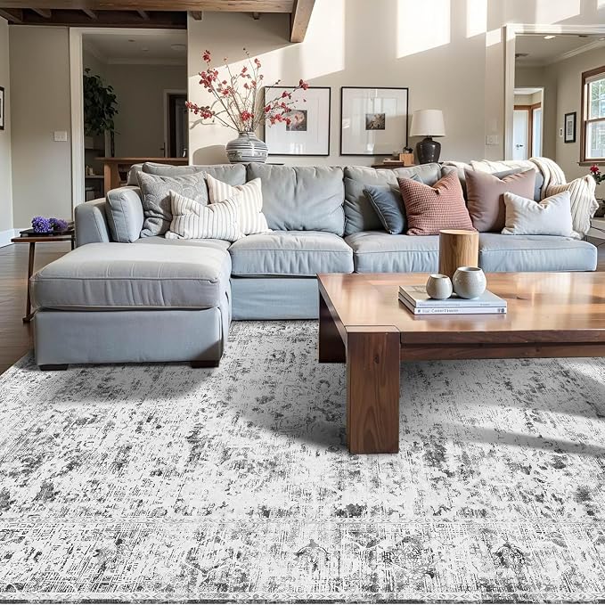 4x6 Area Rugs for Living Room, Small Washable Non Slip Entry Rugs, Vintage Boho by OHWPEAT