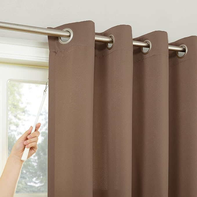 Sun Zero Easton Extra-Wide Blackout Grommet Sliding Patio Door Curtain Panel - Image 2