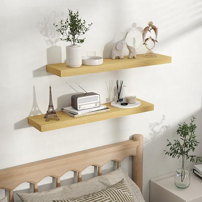 Fun Memories Rustic Wood Floating Shelves - Image 5