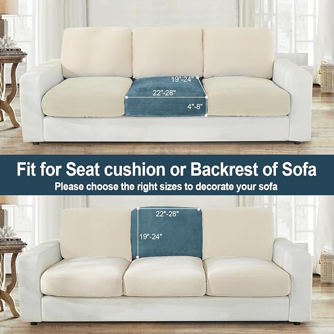NAISI Couch Cushion Covers 1 Piece Velvet Stretch Sofa Seat Covers or Backrest - Image 4