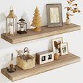Solid Wood Floating Shelves for Wall 24"W x 8"D x 1.56"H Set of 2, Deep Wall by Marsmiles