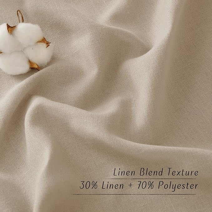 NICETOWN Linen Kitchen Window Curtains Over Sink, Grommet Privacy Added Thick - Image 4