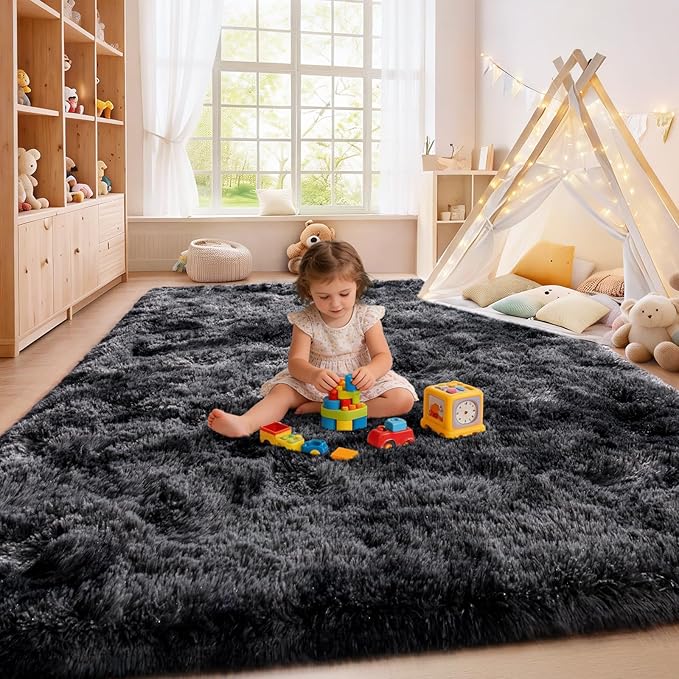 Shaggy Soft Fluffy Rug Non-Slip Indoor Floor Carpet - Image 5