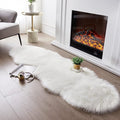 SERISSA Ultra Soft Fluffy Rug White Faux Sheepskin Fur Area Rug Shaggy Couch by SERISSAHomeDecorCollection