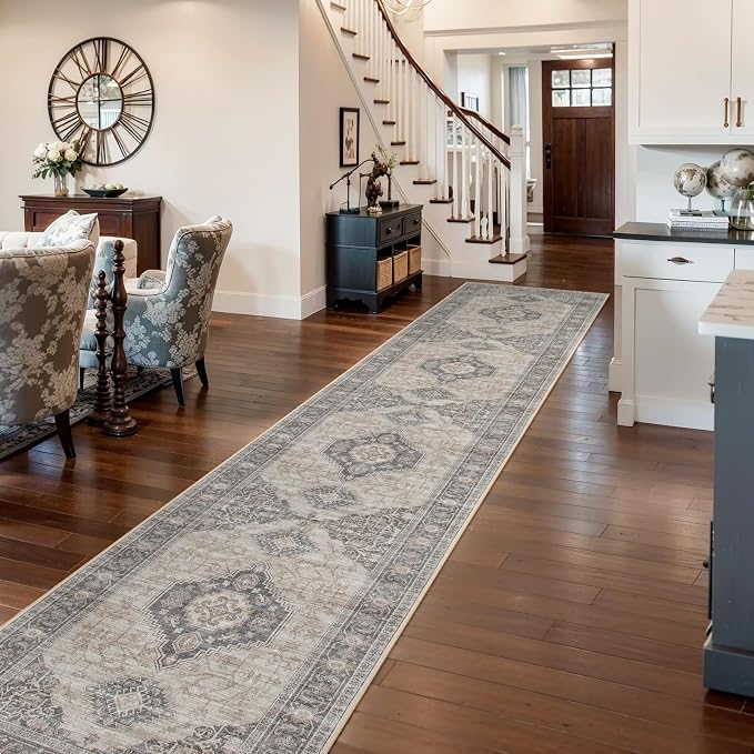 Lahome Oriental Hallway Runner Rug, 2.5x12 Washable Runners by Lahome