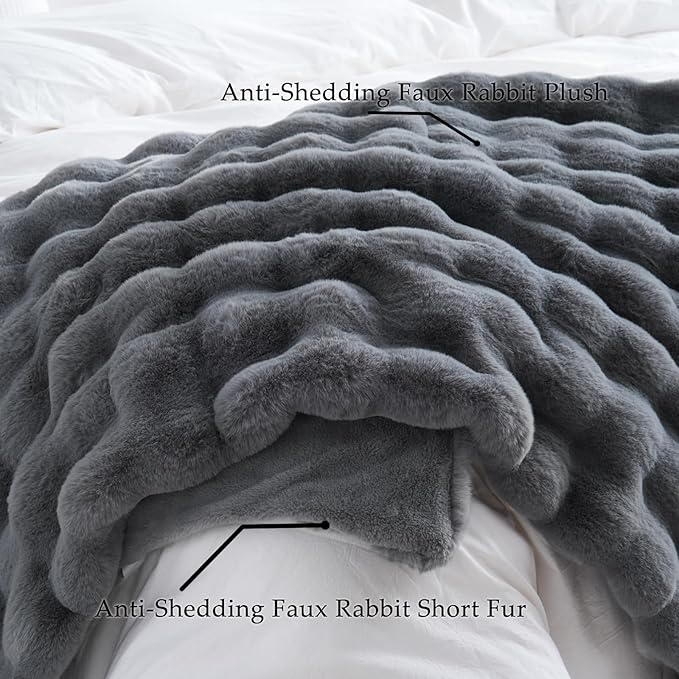 BENVWE Faux Fur Throw Blanket for Couch Bed - Image 5
