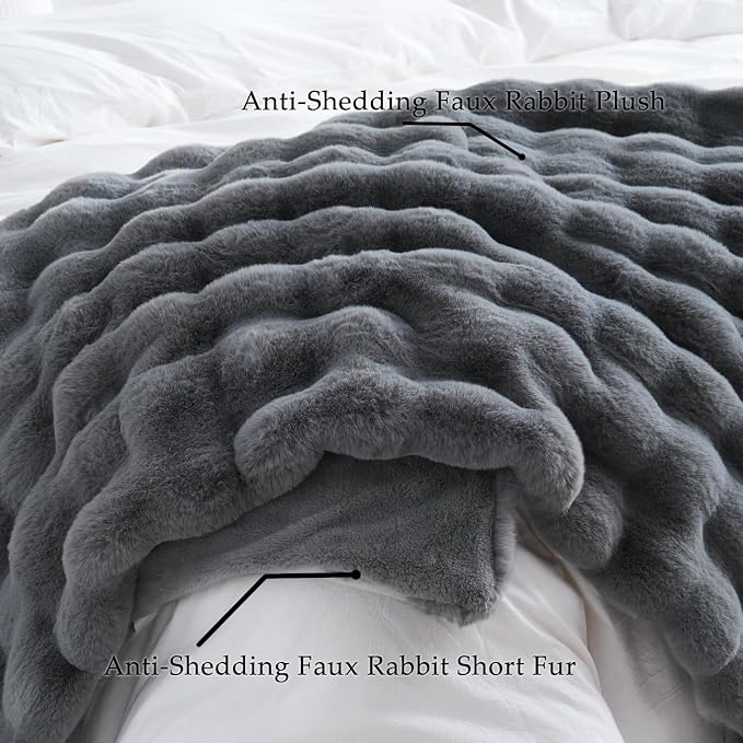 BENVWE Faux Fur Throw Blanket for Couch – Cozy Fuzzy Soft Plush Fluffy Thick - Image 5