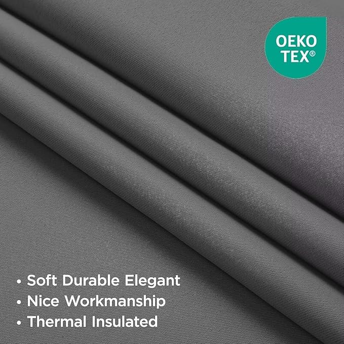 Joydeco Blackout Curtains 63 Inch Length 2 Panels Set, Thermal Insulated Long - Image 3