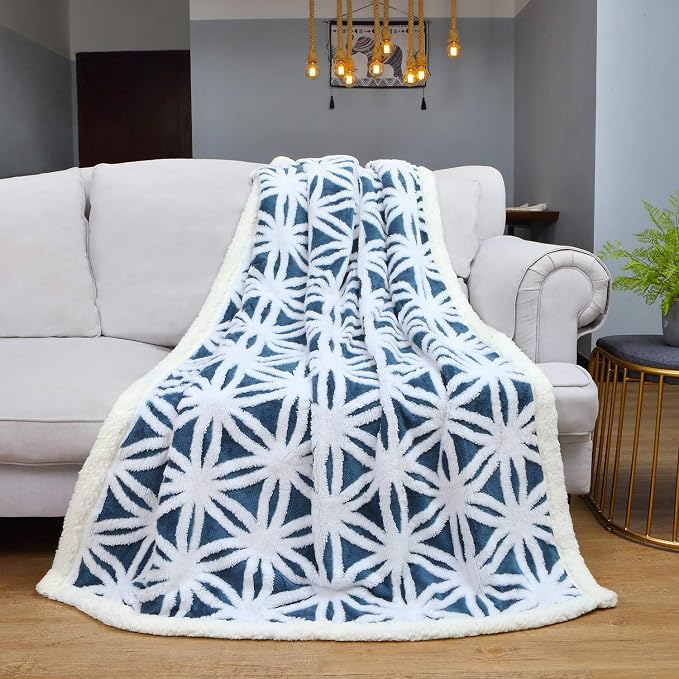 LOMAO Sherpa Fleece Blanket Fuzzy Soft Throw Blanket Dual Sided Blanket - Image 3