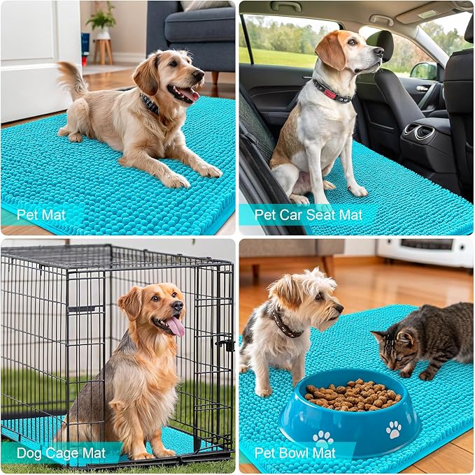 OLANLY Dog Door Mat for Muddy Paws 47x32, Absorbs Moisture and Dirt, Absorbent - Image 7