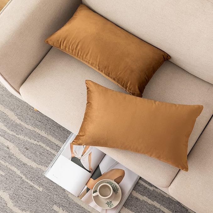 NiNi ALL Decorative Throw Pillow Covers Pack of 2, Velvet Cushion Case - Image 3