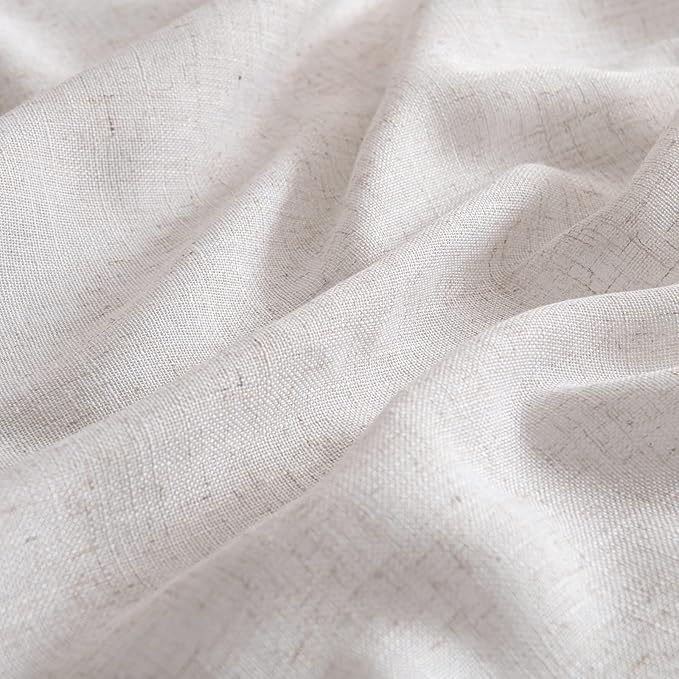 MIULEE White Linen Curtains 72 Inch Length - Image 4