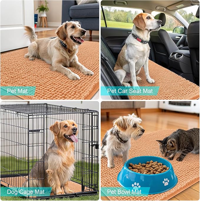 OLANLY Dog Door Mat for Muddy Paws 54x32, Absorbs Moisture and Dirt, Absorbent - Image 7