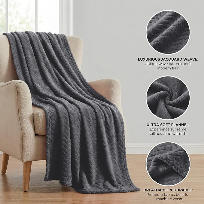 Exclusivo Mezcla Twin Blanket for Bed, Cozy Lightweight Fleece Blankets for All - Image 7
