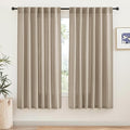 RYB HOME Semi Sheer Linen Blend Curtains by RYBHOME