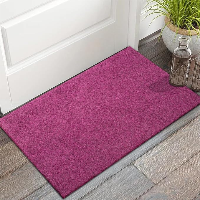 AAZZKANG Set of 2 Purple Doormat Large 36"x24" Outside Inside Utility Floor Mat - Image 2