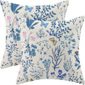 AEIOAE Summer Pillow Covers 22x22 Inch Set of 2, Seasonal Floral Outdoor by AEIOAE