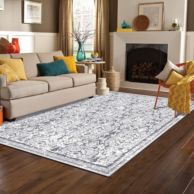 Vaukki Living Room Rug, Vintage Shaggy Soft Laundry Rug, Non Slip Kitchen Area - Image 7