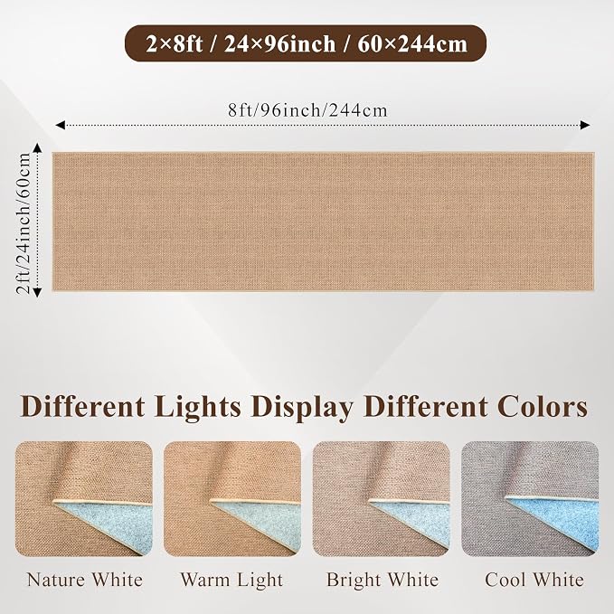 Jute 2x8 Runner Rug for Hallway: Washable Faux Jute Runners Indoor Farmhouse - Image 2