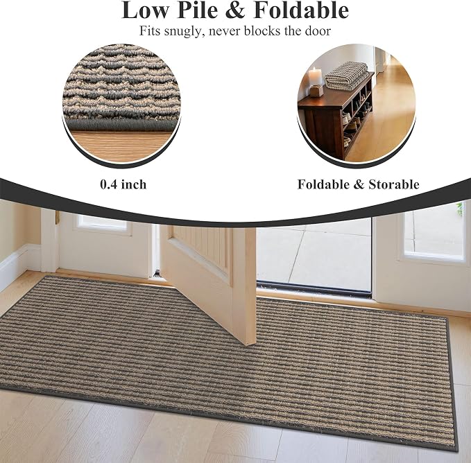 SHACOS Runner Rugs for Hallway 2x8 Ft Rubber Backed Non Slip Kitchen Runner Rug - Image 5