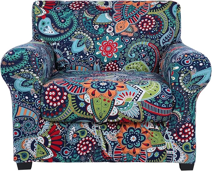 hyha Couch Covers, Chair/Sofa Covers, Floral Pattern, 2 Pieces, Armchair by hyha