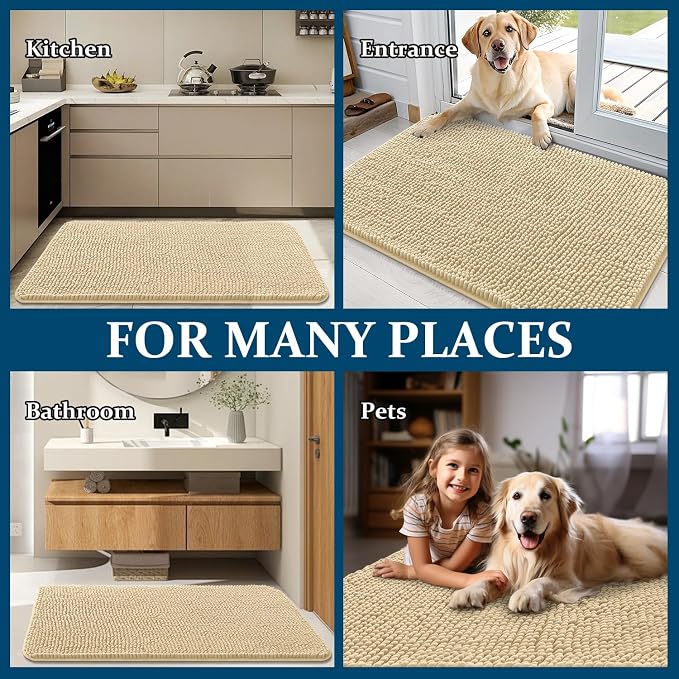 OLANLY Dog Door Mat for Muddy Paws 47x20, Absorbs Moisture and Dirt, Absorbent - Image 8