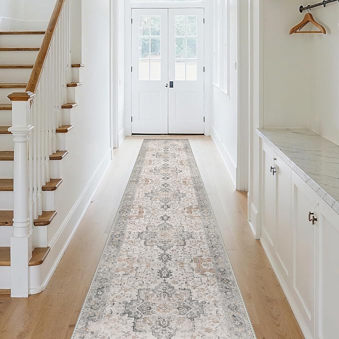 GENIMO 2x16 Runner Rugs for Hallway, Machine Washable Non Slip Vintage Rugs by GENIMO