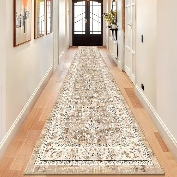 LOKHOM Washable Runner Rug, 2.6x14 Non-Slip Vintage Long Hallway Runner Rugs - Image 4