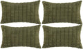 Fancy Homi 4 Packs Boho Moss Green Decorative Throw Pillow Covers 12x20 Inch by Fancy+Homi