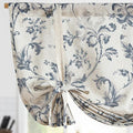 jinchan Tie Up Valance Curtain Floral Linen by JINCHAN
