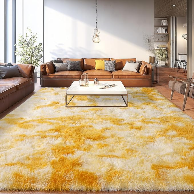 Upgrade Non-Slip Plush Rugs for Living Room, Soft Shaggy Carpets for Living Room by Isdook