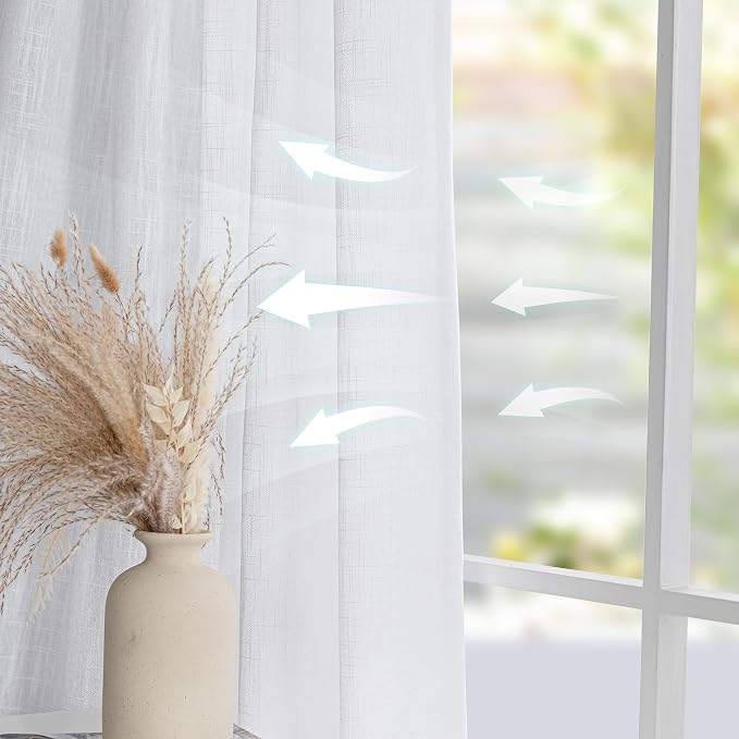MYSKY HOME White Curtains 84 Inch Length - Image 4