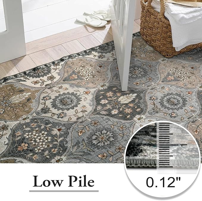 Lahome Moroccan 8x10 Area Rugs for Living Room, Washable Rugs 8x10 Ultra-Thin - Image 6