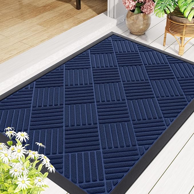 Smiry Front Door Mat Outside Entrance, Heavy Duty Outdoor Indoor Mat, Natural - Image 8