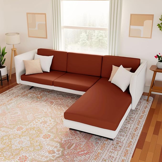 hyha Waterproof Couch Cushion Covers, Stretch Sofa Couch Seat Slipcover - Image 8