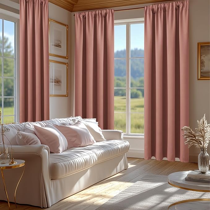 JIUZHEN Blackout Curtains for Bedroom– Thermal Insulated, Noise Reducing Room - Image 3