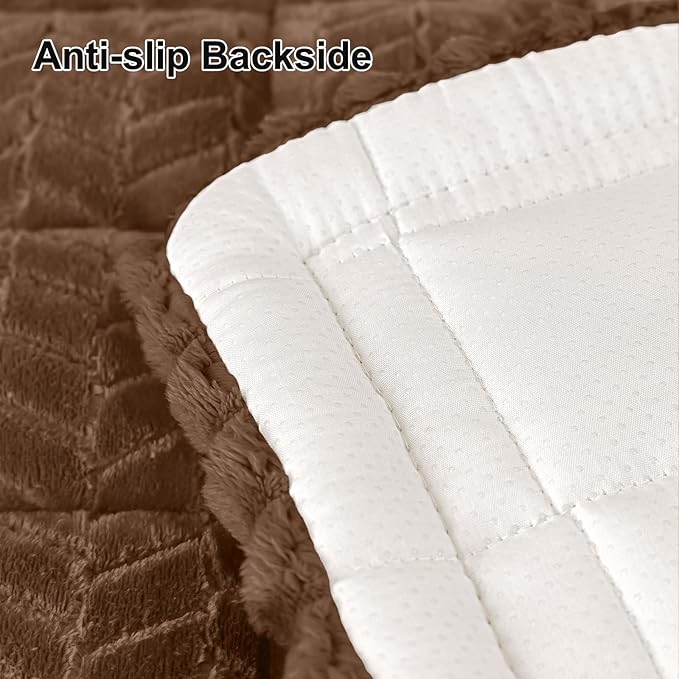 Smiry Non Slip Couch Covers for Dogs, Fuzzy Pet Couch Covers for 3 Cushion Sofa - Image 6