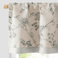 jinchan Floral Curtain Valance for Windows 16 Inch Linen Valance for Kitchen by JINCHAN